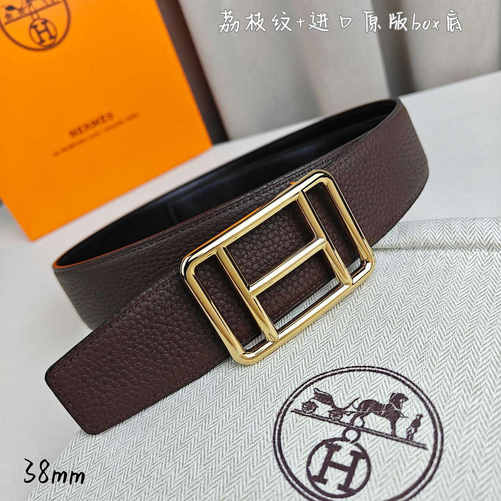 Hermes H066050CP2K H au Carre belt buckle & Reversible leather strap 38 mm H88006