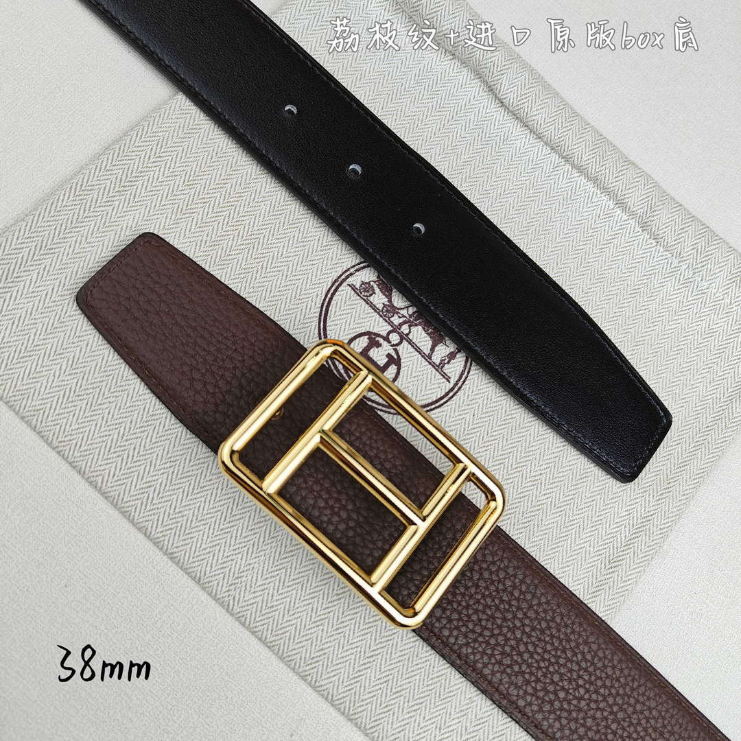Hermes H066050CP2K H au Carre belt buckle & Reversible leather strap 38 mm H88006