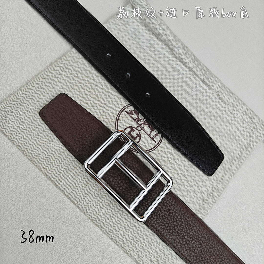 Hermes H066050CP2K H au Carre belt buckle & Reversible leather strap 38 mm H88006