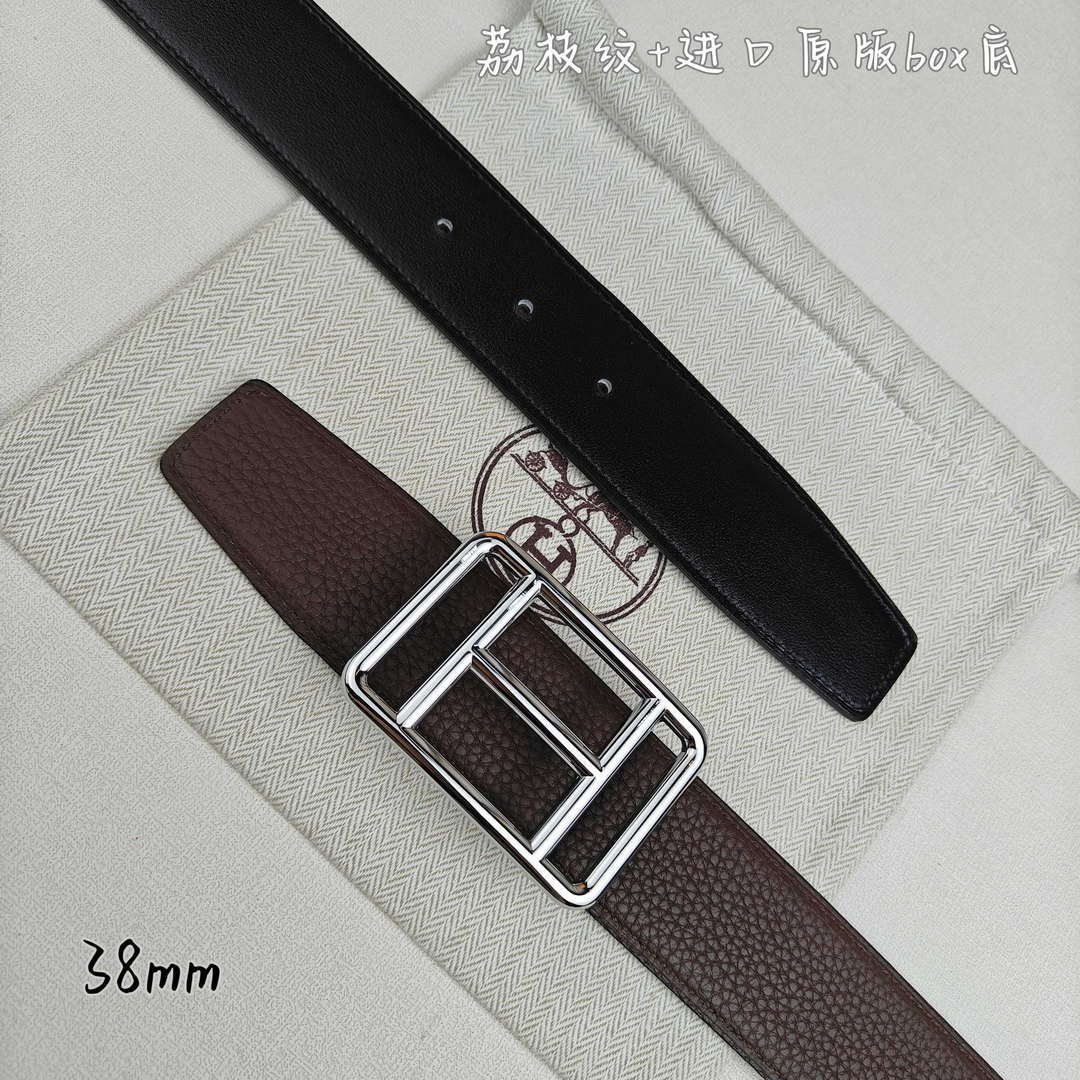 Hermes H066050CP2K H au Carre belt buckle & Reversible leather strap 38 mm H88006