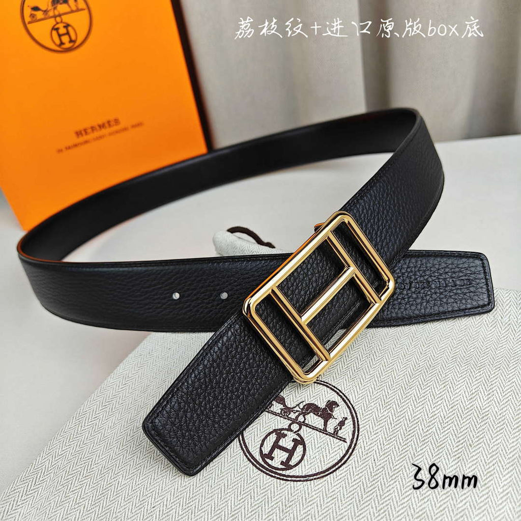 Hermes H066050CP2K H au Carre belt buckle & Reversible leather strap 38 mm H88007