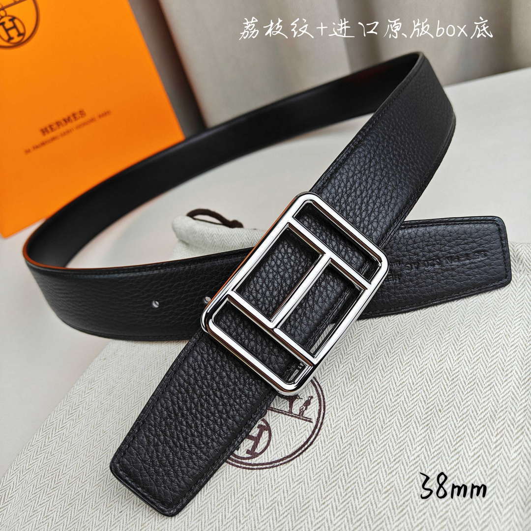 Hermes H066050CP2K H au Carre belt buckle & Reversible leather strap 38 mm H88007