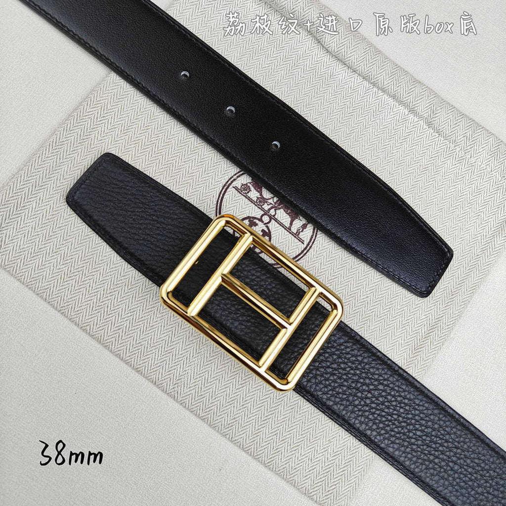 Hermes H066050CP2K H au Carre belt buckle & Reversible leather strap 38 mm H88007