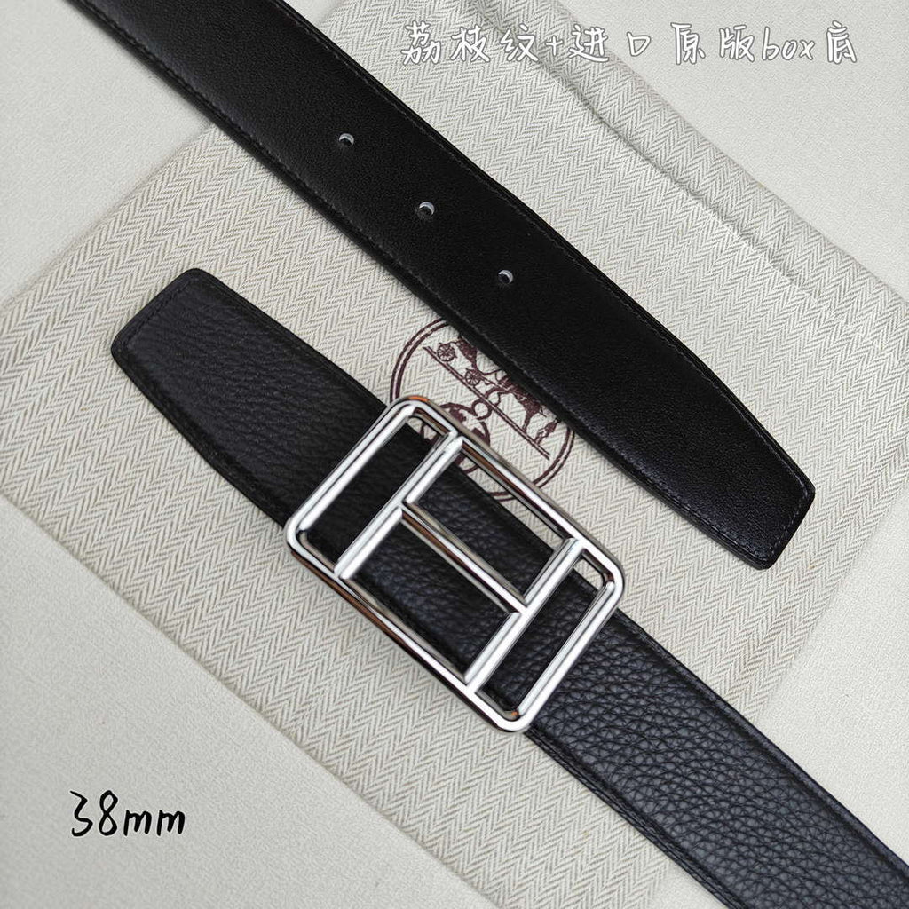 Hermes H066050CP2K H au Carre belt buckle & Reversible leather strap 38 mm H88007