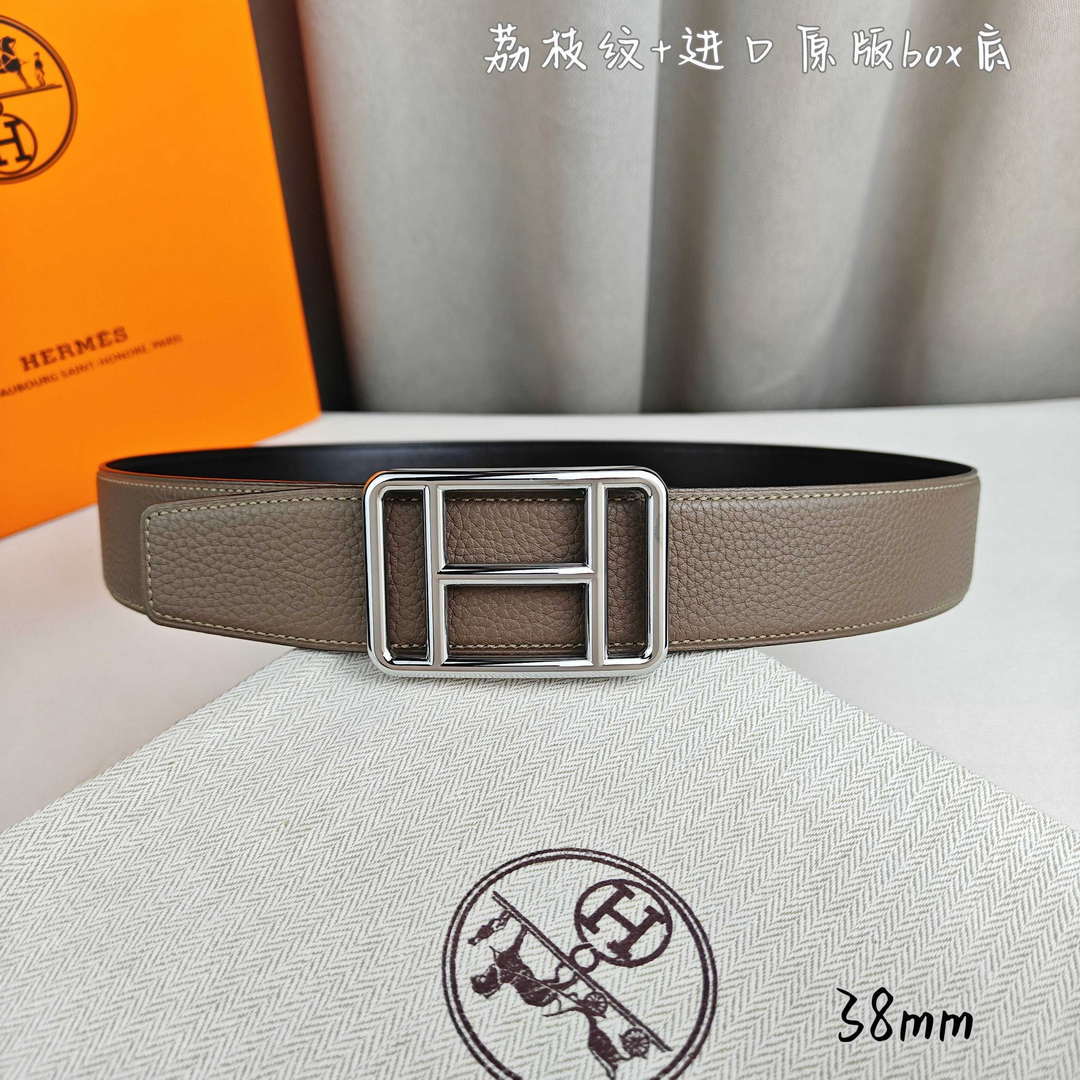 Hermes H066050CP2K H au Carre belt buckle & Reversible leather strap 38 mm H88008