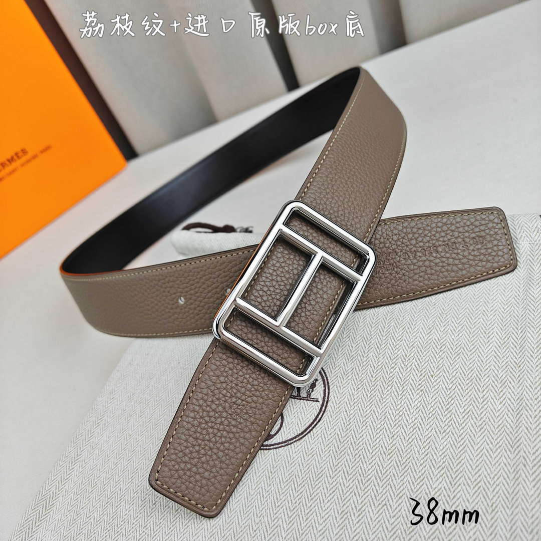 Hermes H066050CP2K H au Carre belt buckle & Reversible leather strap 38 mm H88008