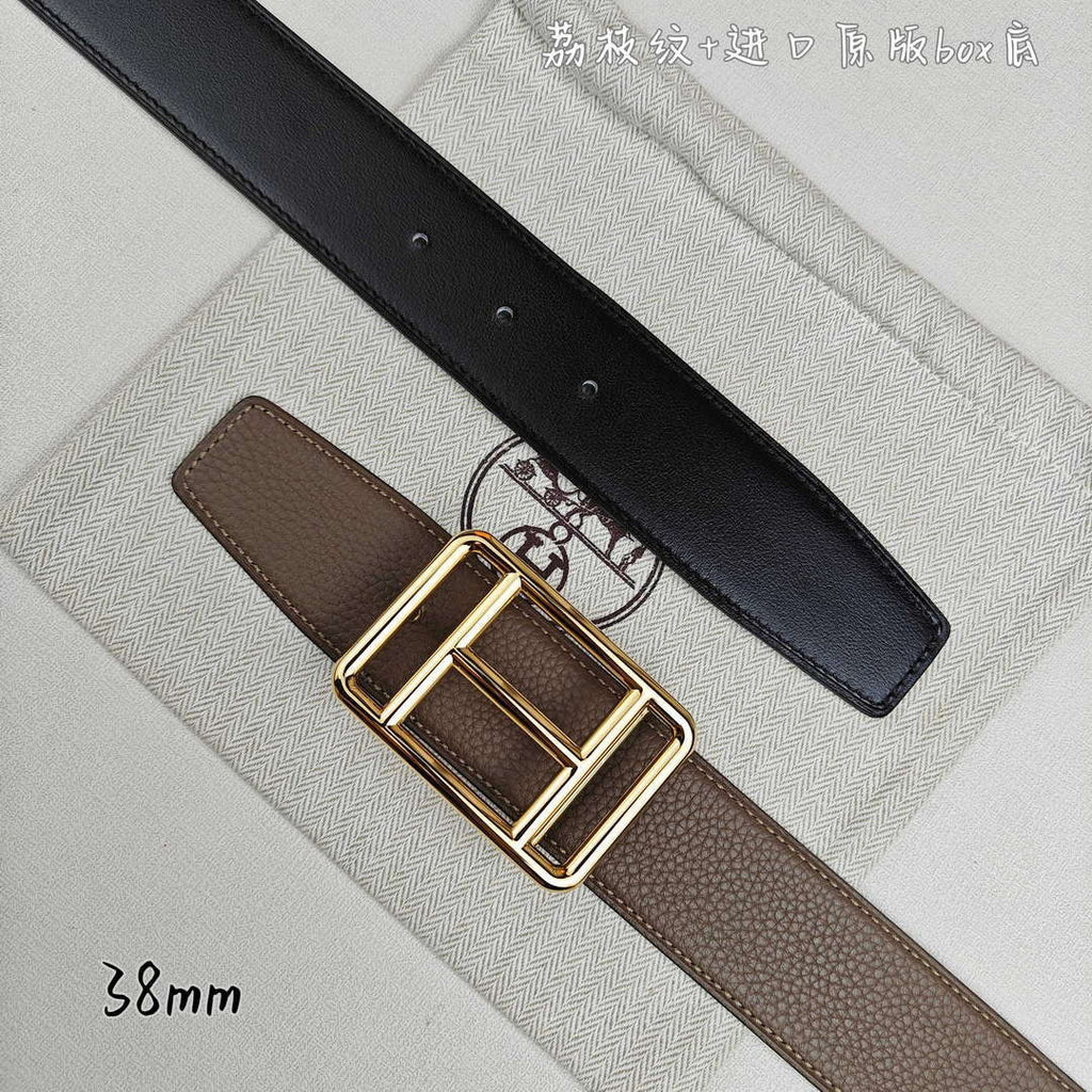 Hermes H066050CP2K H au Carre belt buckle & Reversible leather strap 38 mm H88008