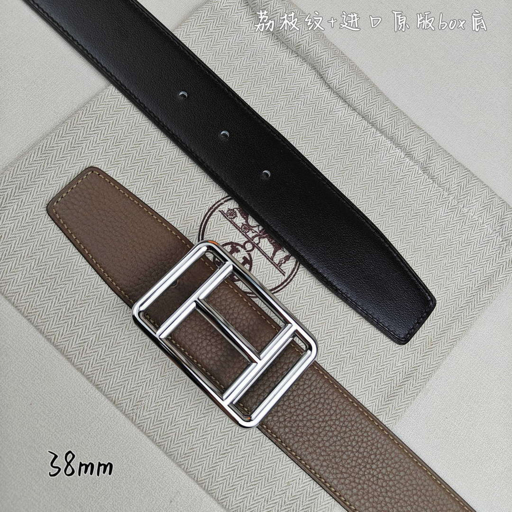 Hermes H066050CP2K H au Carre belt buckle & Reversible leather strap 38 mm H88008