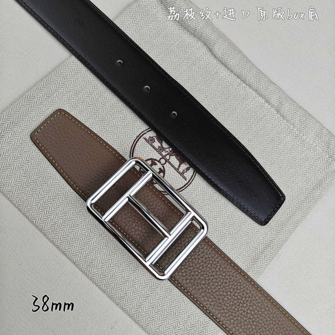 Hermes H066050CP2K H au Carre belt buckle & Reversible leather strap 38 mm H88008