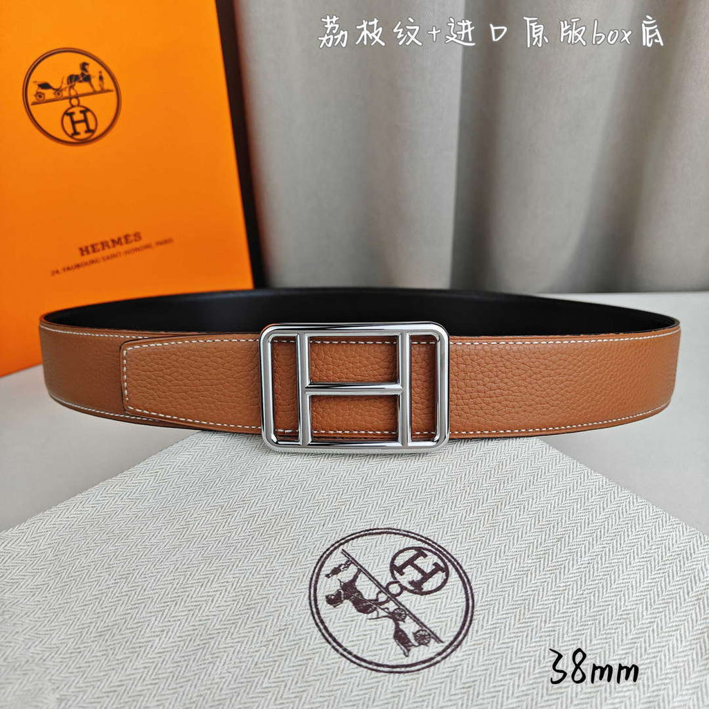 Hermes H066050CP2K H au Carre belt buckle & Reversible leather strap 38 mm H88009