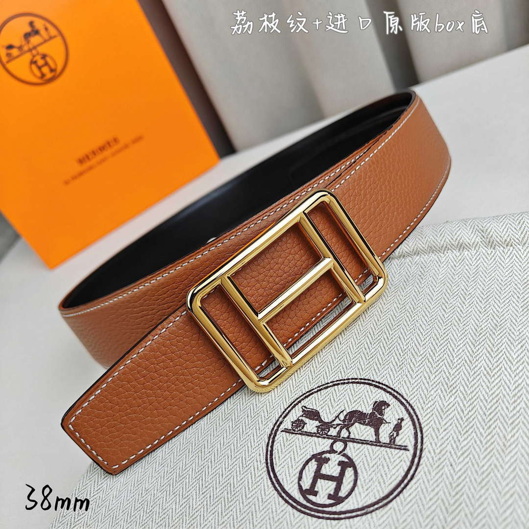 Hermes H066050CP2K H au Carre belt buckle & Reversible leather strap 38 mm H88009