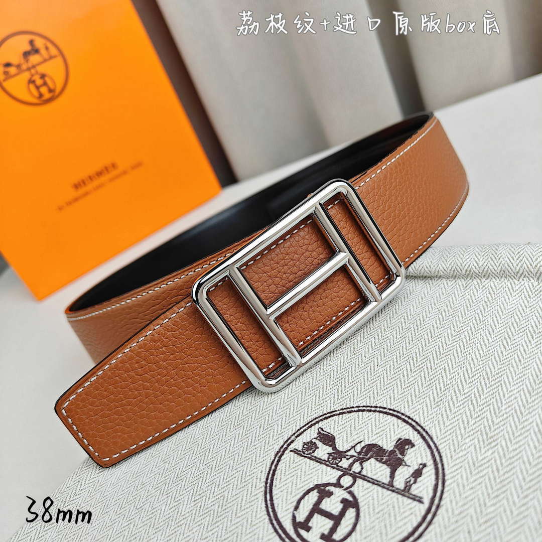 Hermes H066050CP2K H au Carre belt buckle & Reversible leather strap 38 mm H88009