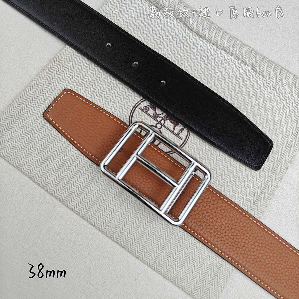Hermes H066050CP2K H au Carre belt buckle & Reversible leather strap 38 mm H88009