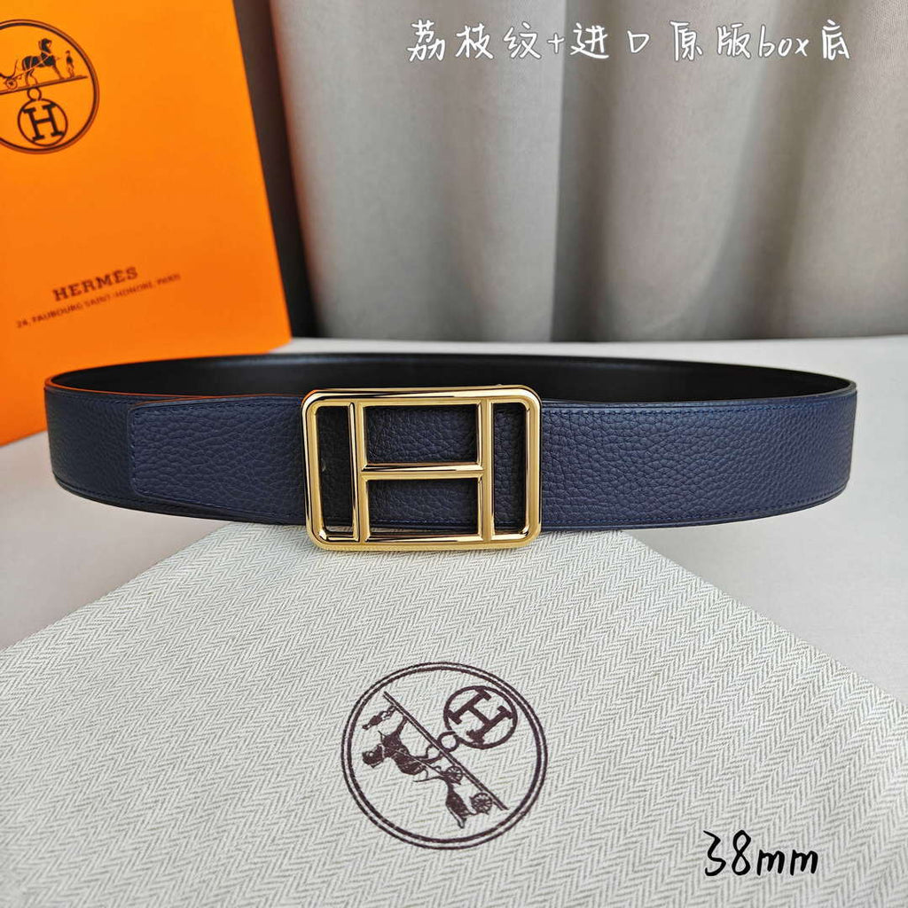 Hermes H066050CP2K H au Carre belt buckle & Reversible leather strap 38 mm H88010