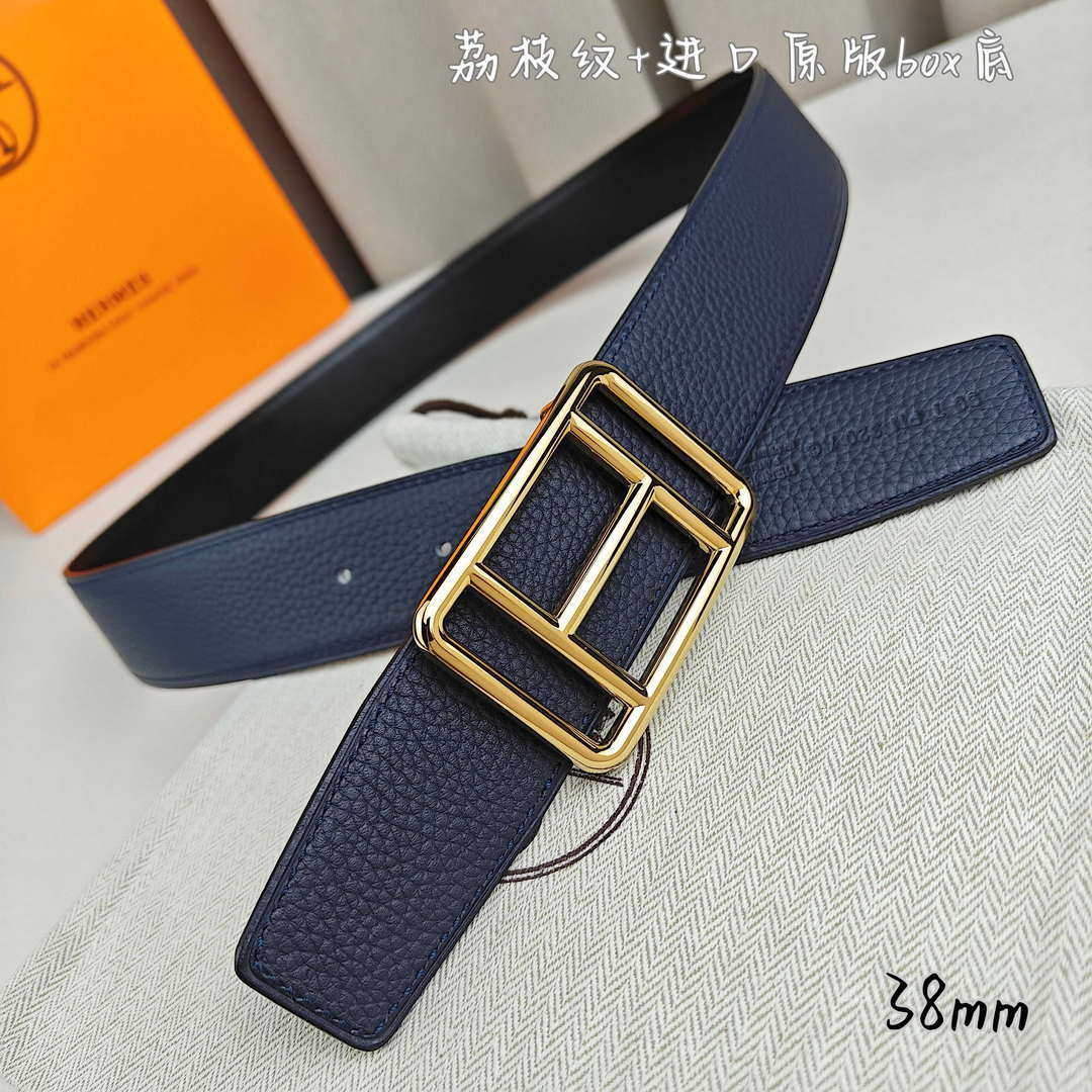 Hermes H066050CP2K H au Carre belt buckle & Reversible leather strap 38 mm H88010