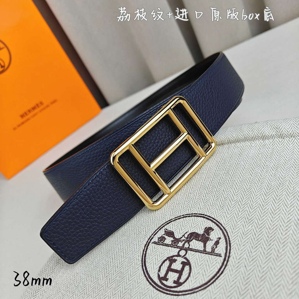 Hermes H066050CP2K H au Carre belt buckle & Reversible leather strap 38 mm H88010