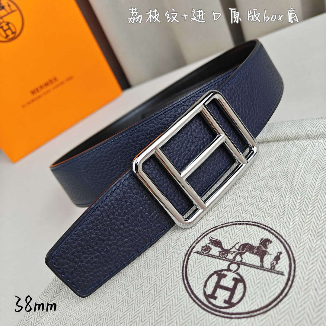 Hermes H066050CP2K H au Carre belt buckle & Reversible leather strap 38 mm H88010