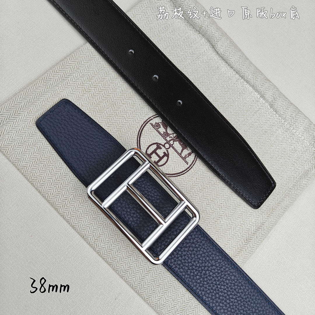 Hermes H066050CP2K H au Carre belt buckle & Reversible leather strap 38 mm H88010
