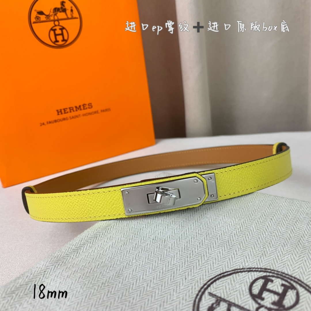 Hermes H069853CK01 Kelly 18 belt H88092 - Gold / '--Please Select-- - View 6