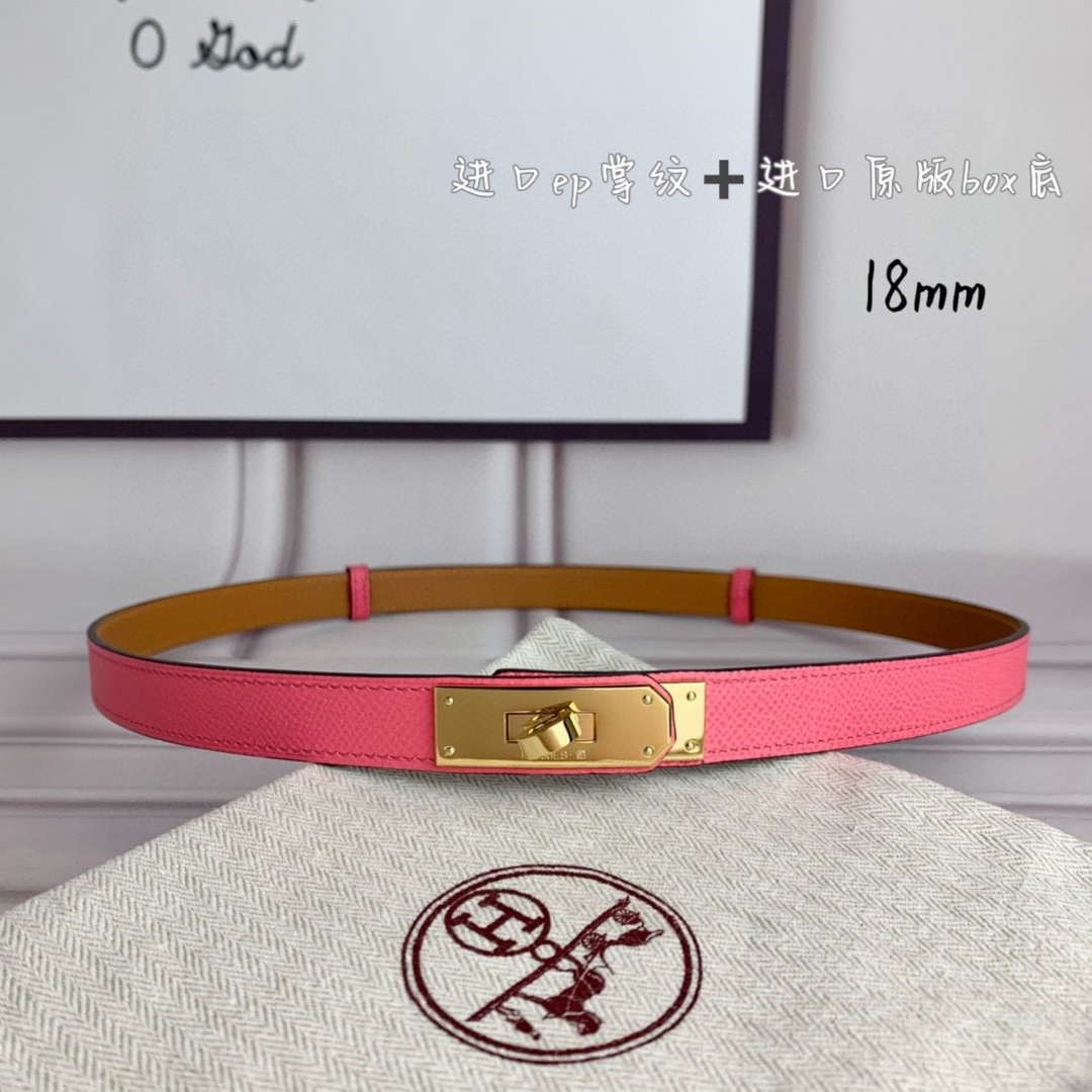 Hermes H069853CK01 Kelly 18 belt H88081 - Gold / '--Please Select-- - View 1