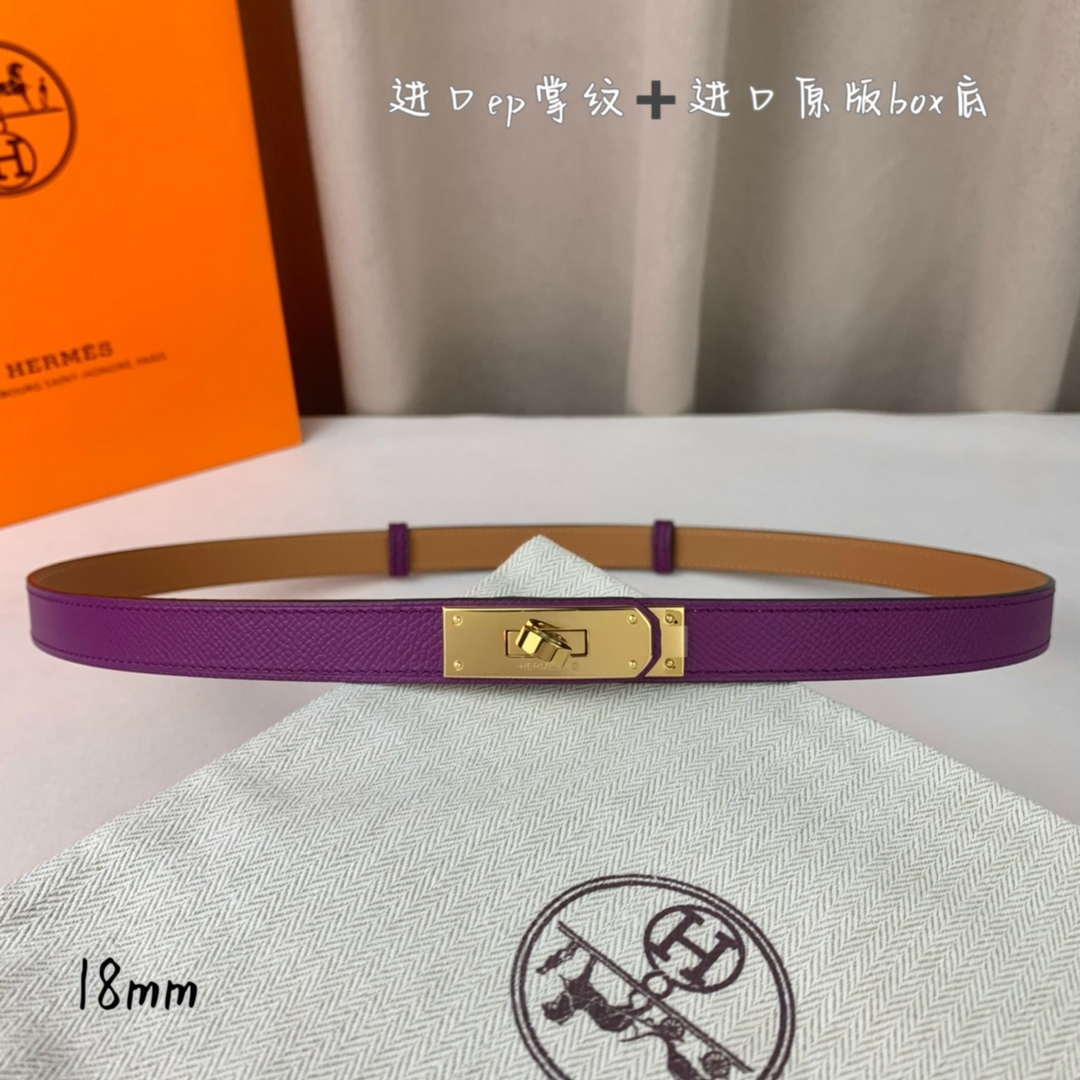 Hermes H069853CK01 Kelly 18 belt H88094 - Gold / '--Please Select-- - View 1