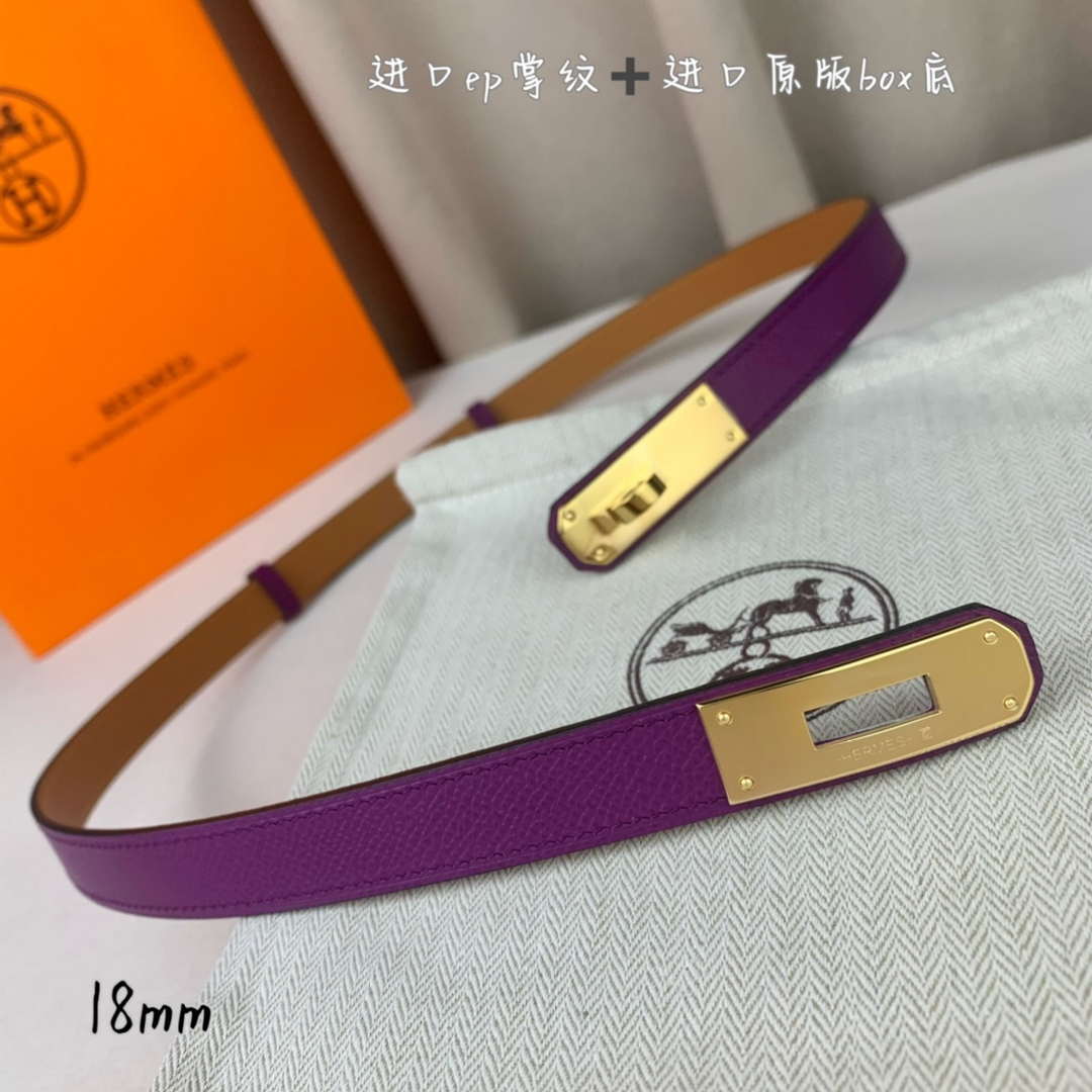 Hermes H069853CK01 Kelly 18 belt H88094 - Gold / '--Please Select-- - View 3
