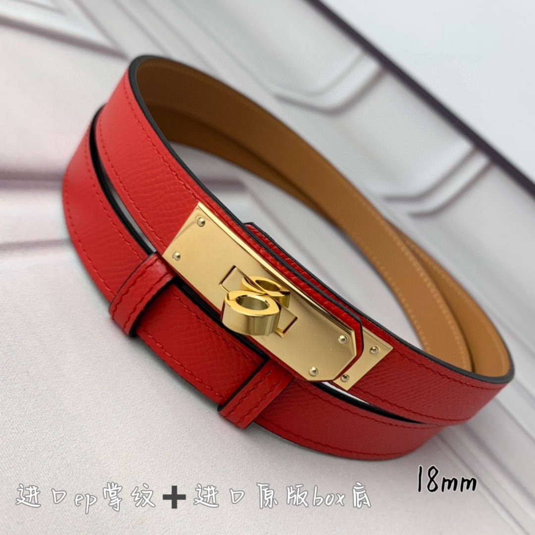Hermes H069853CK01 Kelly 18 belt H88086 - Gold / '--Please Select-- - View 3