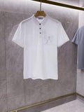 Hermes H072325 H Embroidered Buttoned Polo Shirt H55320