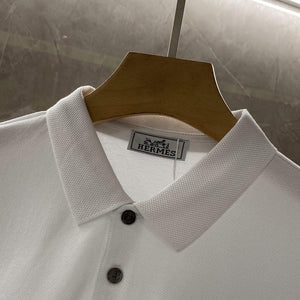 Hermes H072325 H Embroidered Buttoned Polo Shirt H55320 - M - View 4