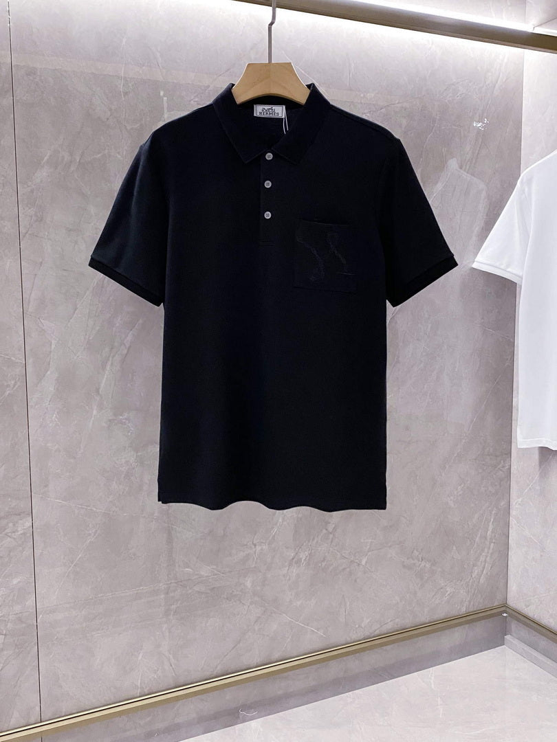 Hermes H072325 H Embroidered Buttoned Polo Shirt H55321