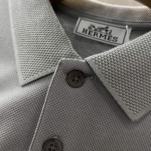 Hermes H072325 H Embroidered Buttoned Polo Shirt H55322 - M - View 9
