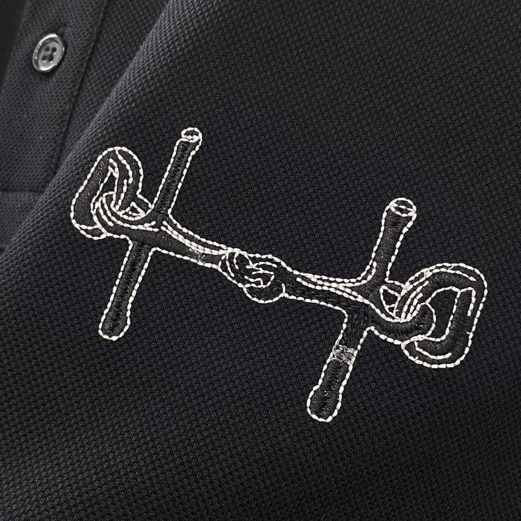 Hermes H072325 H Embroidered Buttoned Polo Shirt H55323