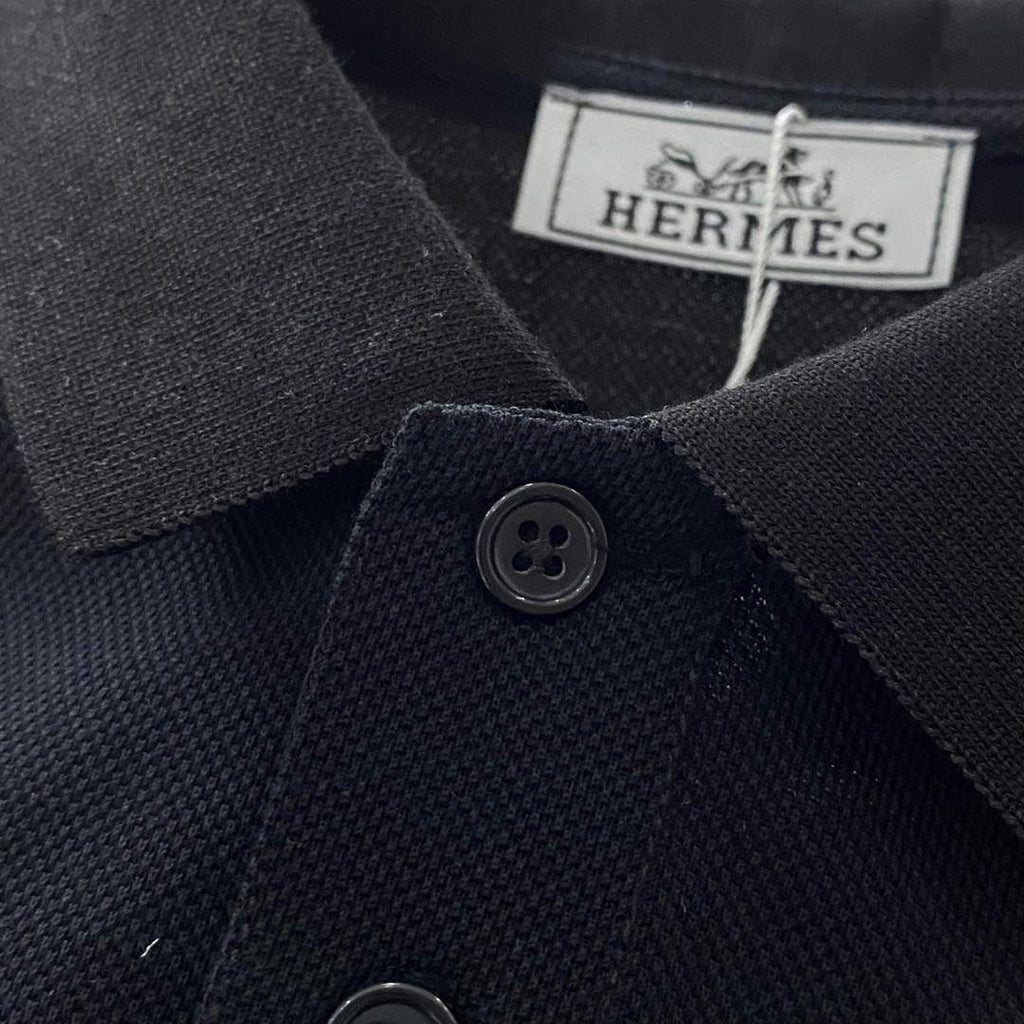 Hermes H072325 H Embroidered Buttoned Polo Shirt H55323