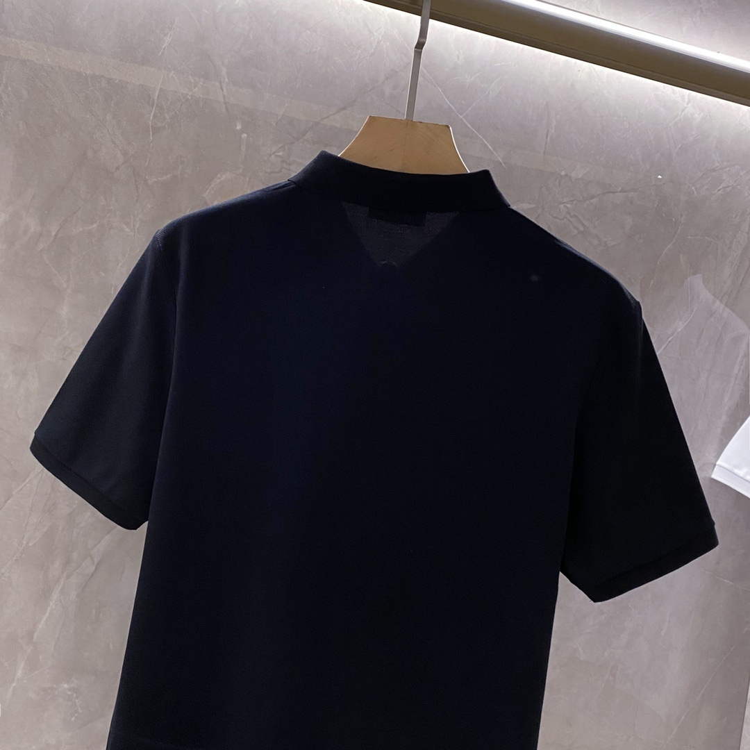 Hermes H072325 H Embroidered Buttoned Polo Shirt H55323