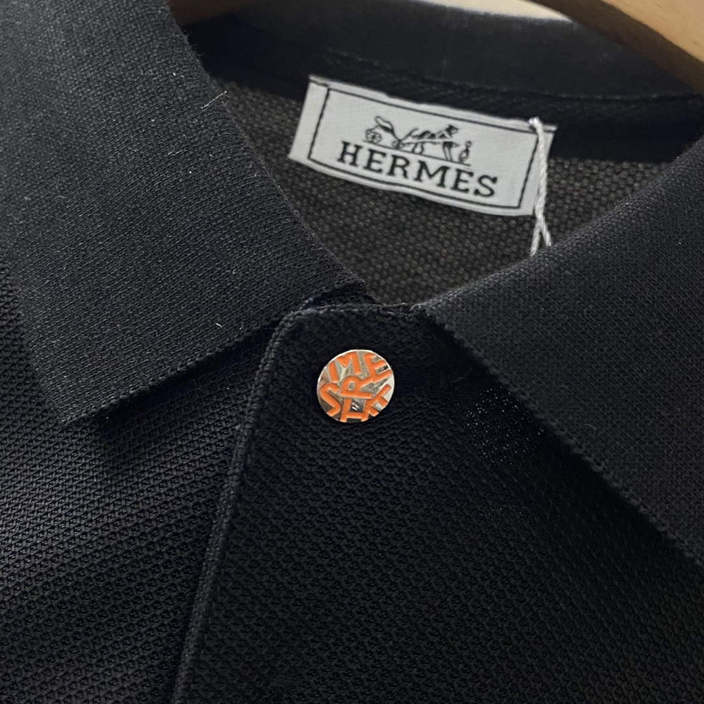 Hermes H072325 H Embroidered Buttoned Polo Shirt H55326