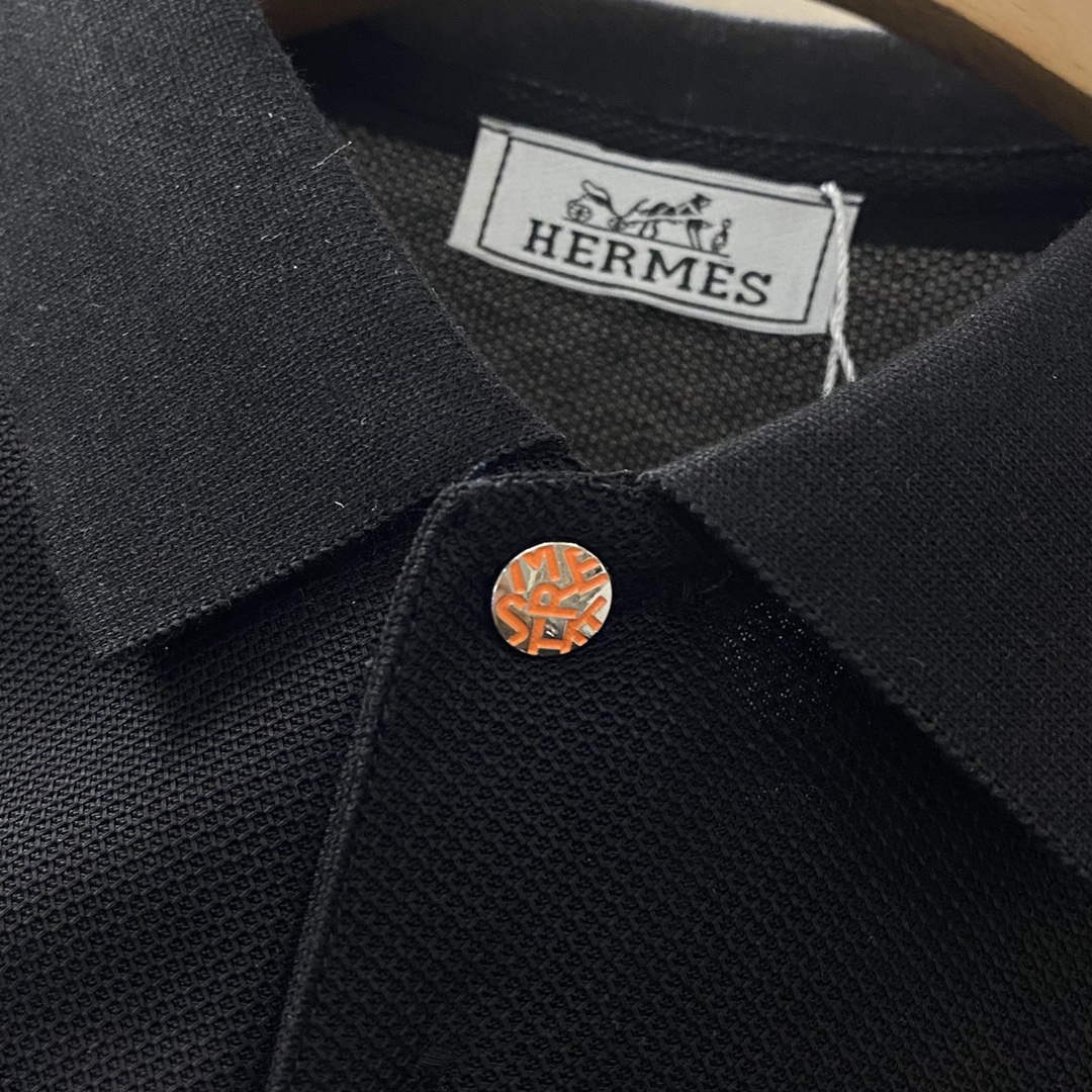 Hermes H072325 H Embroidered Buttoned Polo Shirt H55326