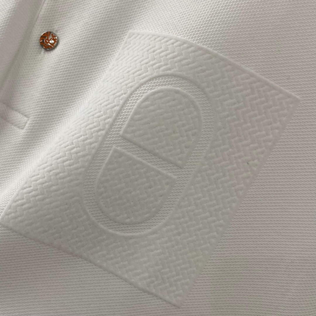 Hermes H072325 H Embroidered Buttoned Polo Shirt H55327