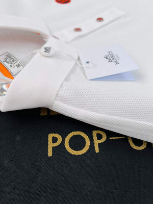 Hermes H072325 H Embroidered Buttoned Polo Shirt H55328 - M - View 4