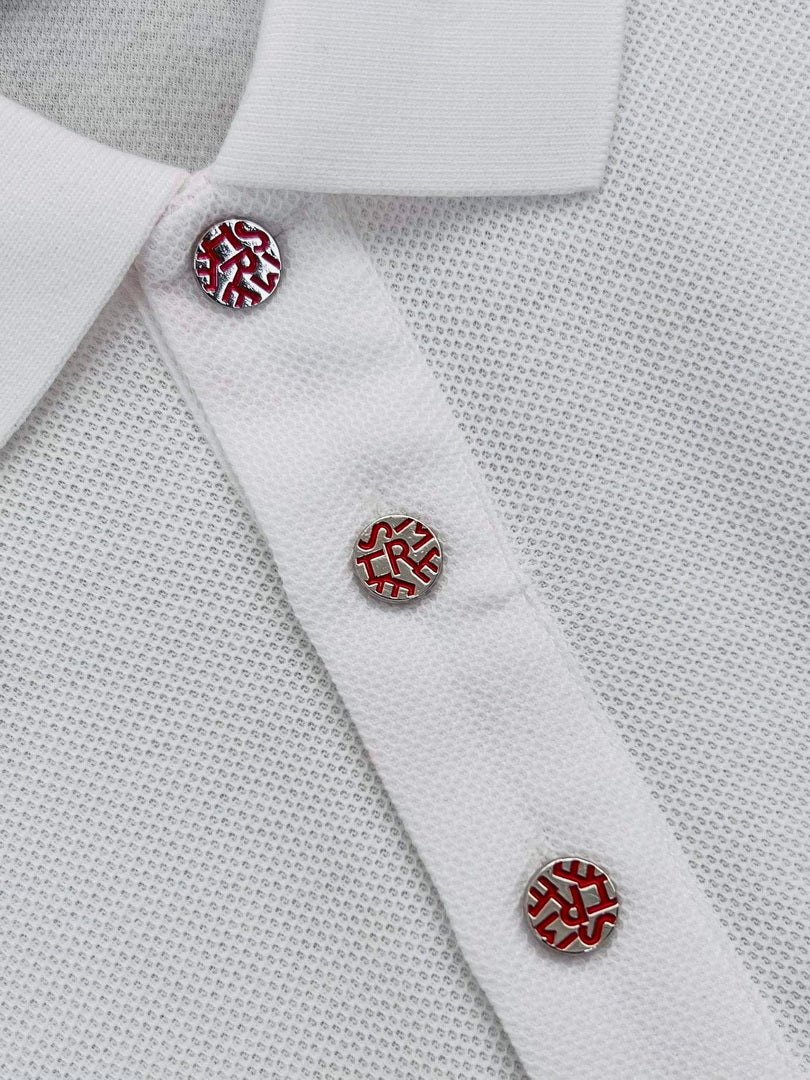 Hermes H072325 H Embroidered Buttoned Polo Shirt H55328