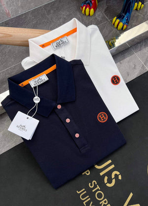 Hermes H072325 H Embroidered Buttoned Polo Shirt H55329 - M - View 9