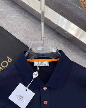 Hermes H072325 H Embroidered Buttoned Polo Shirt H55329 - M - View 3
