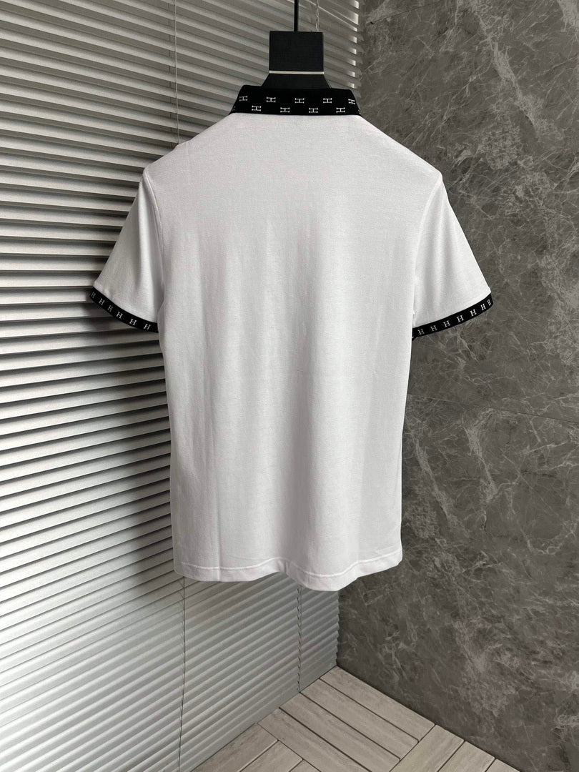 Hermes H072325 H Embroidered Buttoned Polo Shirt H55330