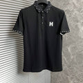 Hermes H072325 H Embroidered Buttoned Polo Shirt H55331 - M - View 1