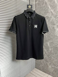 Hermes H072325 H Embroidered Buttoned Polo Shirt H55331