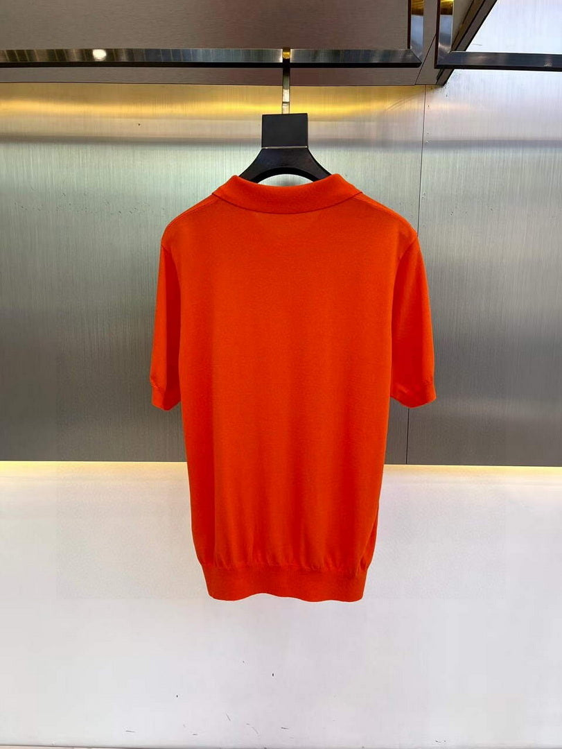 Hermes H072325 H Embroidered Buttoned Polo Shirt H55338