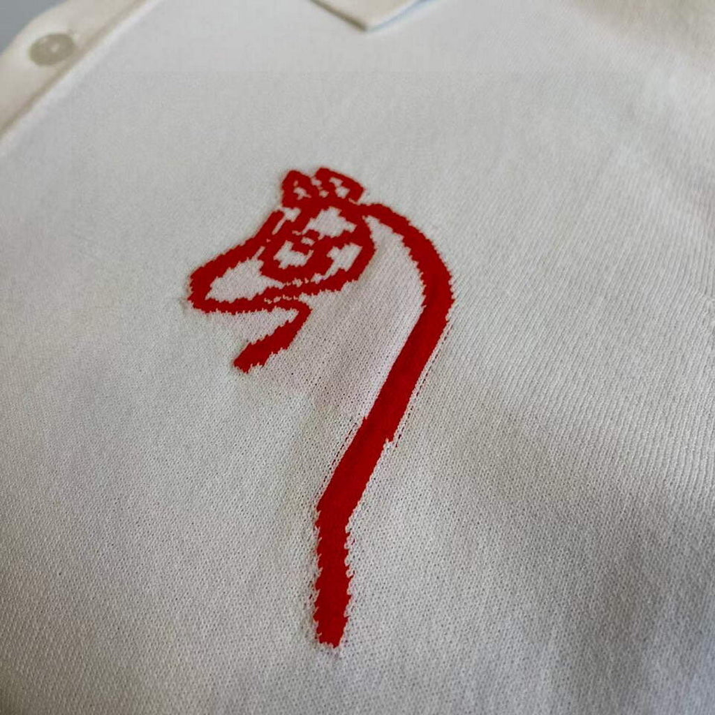 Hermes H072325 H Embroidered Buttoned Polo Shirt H55340