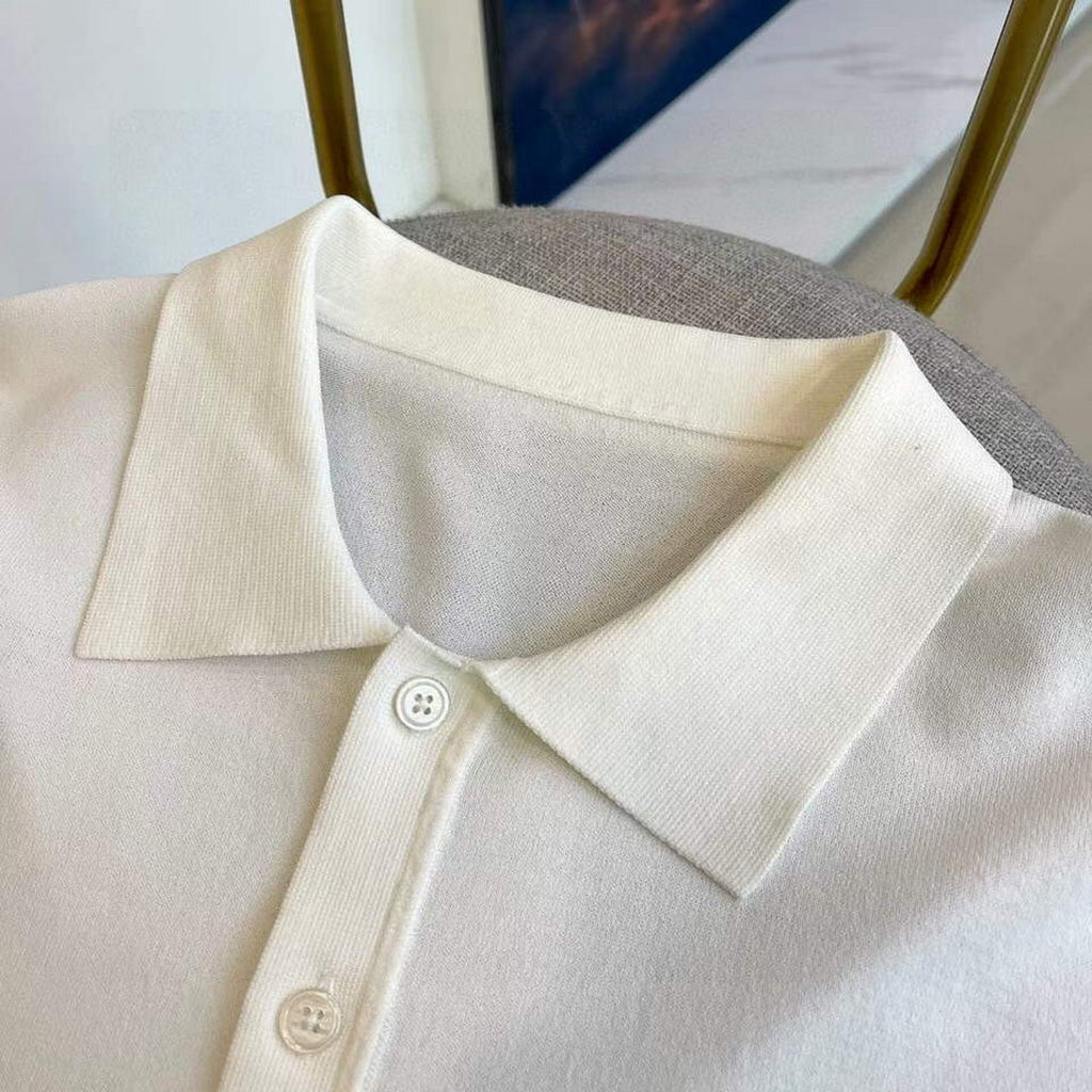 Hermes H072325 H Embroidered Buttoned Polo Shirt H55340
