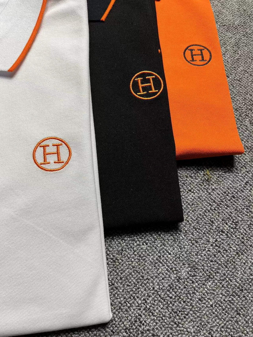 Hermes H072325 H Embroidered Buttoned Polo Shirt H55341