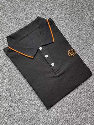 Hermes H072325 H Embroidered Buttoned Polo Shirt H55342 - M - View 2
