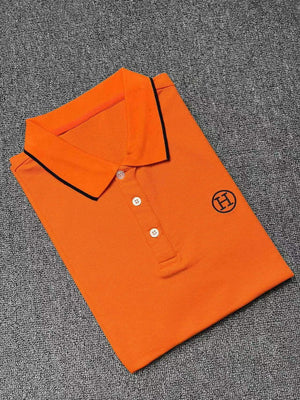 Hermes H072325 H Embroidered Buttoned Polo Shirt H55343 - M - View 2